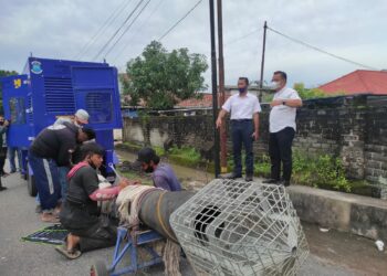 Antisipasi Banjir, PUPR Pangkalpinang Lakukan Uji Coba Pompa Mobile