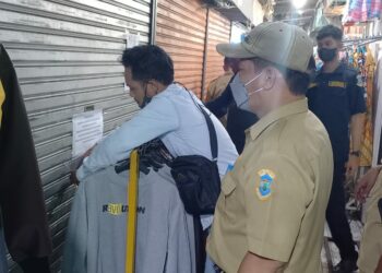Tunggak Pembayaran, Puluhan Kios di Dua Pasar Pangkalpinang Disegel