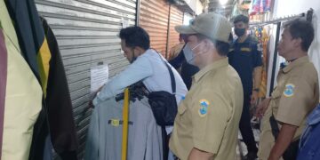 Tunggak Pembayaran, Puluhan Kios di Dua Pasar Pangkalpinang Disegel