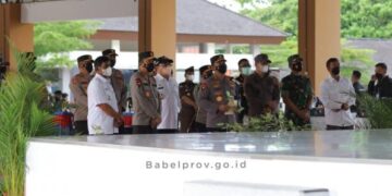 Gubernur Erzaldi Dampingi Kapolri Tinjau Langsung Vaksinasi Serentak di Babel