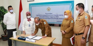 Wali Kota Pangkalpinang Serahkan LKPD unaudited Tahun Anggaran 2021