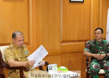 Bertemu dengan Danrem 045/Garuda Jaya, Ini yang Dibahas Gubernur Babel