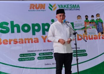 Shopping Bareng Anak Yatim bersama Yakesma Babel, Molen : Terimakasih telah membantu masyarakat