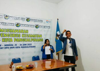 Muscam DPK KNPI Pangkalpinang, Febri Yanto Pesankan Jaga Sportivitas dan Kondusifitas