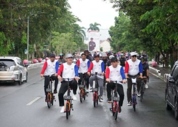 Gowes Sepeda PGK Dalam Rangkaian MUSKOMWIL II APEKSI SUMBAGSEL, Molen : Banyak Produk UMKM Diborong