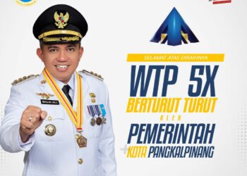 Raih WTP 5 Kali Berturut, Pemkot Pangkalpinang Diganjar Penghargaan dari Menkeu