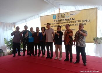 Program Bantuan Listrik Gratis Kementerian ESDM Menyala 100% di Bangka Belitung