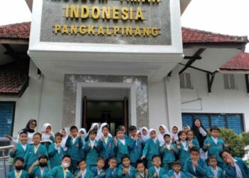 Gelar Wisata Sejarah di Museum Timah Indonesia, Pelajar SDN 10 Pangkalpinang Kenalkan Sejarah