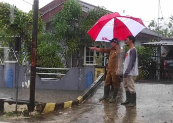 Hujan Deras Guyur Kota Pangkalpinang, Molen Pantau Saluran Air dan Pemukiman Warga