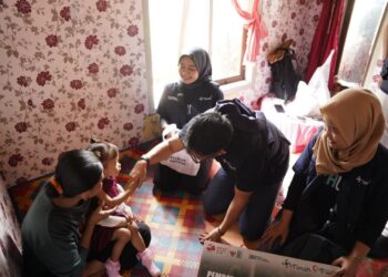 Bersama Relawan Bakti BUMN, PT Timah Tbk Berikan Makanan Tambahan dan Edukasi tentang Stunting di Beltim