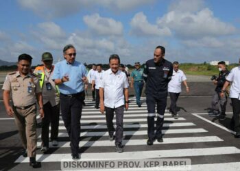 Pj Gubernur Babel Sambut Kedatangan Menteri KKP di Pulau Bangka