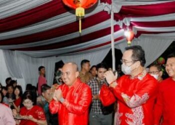 Perayaan Tahun Baru Imlek 2574 di Rumdin Pangkalpinang, Begini Apresiasi Ketua DPRD Abang Hertza
