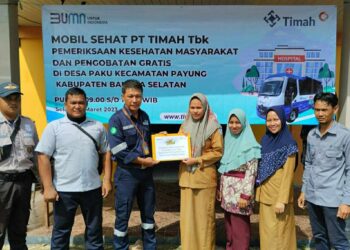 Berikan Pelayanan Kesehatan Bagi Masyarakat, Mobil Sehat PT Timah Tbk kini Hadir di Desa Paku