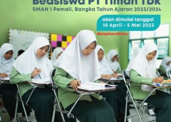 Ratusan Peserta Daftar Program Beasiswa PT Timah Tbk di SMAN 1 Pemali, Padahal Baru Dua Pekan Dibuka