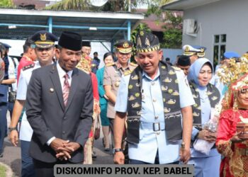 Sambut Pangkoopsud I di Sertijab Danlanud Hanandjoeddin, Suganda: Selamat datang di Pulau Belitung