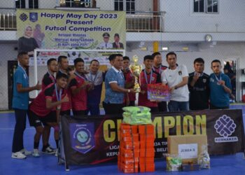 Tim Futsal PT Timah Tbk Raih Juara II Dalam Liga Pekerja yang Diselenggarakan Dinas Tenaga Kerja Babel