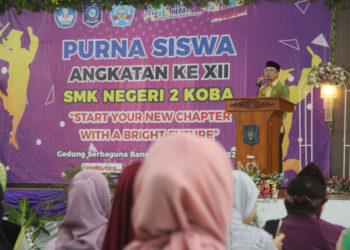  Wisuda Purna Siswa SMKN 2 Koba, Ini Pesan Bupati Algafry