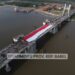 Bendera Merah Putih Raksasa Berkibar di Jembatan Emas, Kemeriahan Hari Lahir Pancasila
