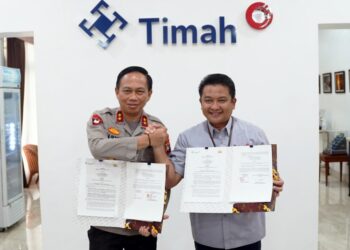 Perketat Pengamanan Obvitnas dan Konsesi, Dirut PT Timah Tbk Teken Adendum Naskah Kesepahaman dengan Kapolda Babel 