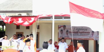 DPW PKS Gelar Upacara HUT Ke-78 RI, Aksan Ingatan Kader Berikan yang Terbaik Untuk Kesejahteraan Masyarakat
