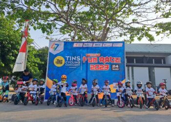 Tins Cycling Community PT Timah Tbk Gelar Balance Bike Fun Race 2023, Begini Keseruan Anak-Anak Balap Sepeda