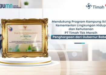 Dukung Program Kampung Iklim Kementerian Lingkungan Hidup, PT Timah Tbk Diganjar Penghargaan dari Gubernur Babel 