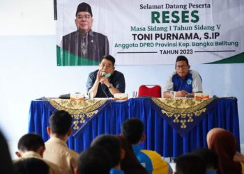 Reses di SMKN 1 Toboali, Ini Pesan Legislator Toni Purnama Kepada Peserta