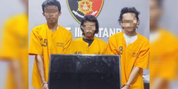 Anak Korban Rekam Aksi Pelaku Pencurian di Pangkalpinang, Tiga Pemuda di Ciduk Jatanras Polda Babel