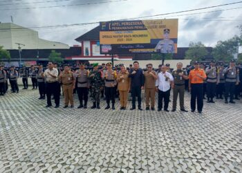 Pemkot Ikuti Apel Pergeseran Pasukan PAM Pemilu 2024