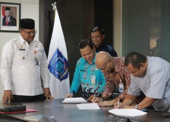 Pj Gubernur Babel Saksikan Perjanjian Kerjasama Penyaluran KUR untuk Peternak Sapi
