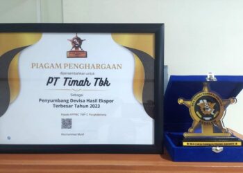 Penyumbang Devisa Hasil Ekspor Terbesar Tahun 2023, PT Timah Raih Penghargaan Custom Award