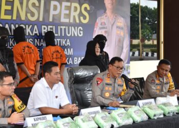 Sabu 35 Kilogram Berhasil Diamankan Polda Babel dan Polres Babar, Kurir Mengaku Dijanjikan Uang Rp70 Juta