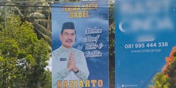 Baliho Eks Sekda Babel Naziarto Mulai Bertebaran, Kode Keras Maju Pilgub Babel 2024?