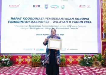 Pemkot Pangkalpinang Terima Penghargaan Dari KPK, Pemda Dengan Peningkatan Nilai MCP Tertinggi Wilayah II