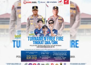 47 Tim Bakal Berlaga Dalam Turnamen E-Sport Free Fire Kapolda Babel Cup 2024