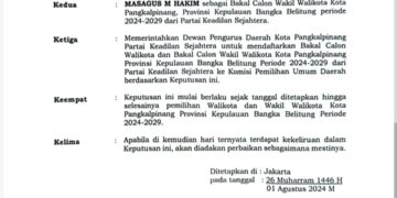 Usai PDI-P, Molen-Hakim Kantongi Dukungan dari DPP PKS Maju Pilwako Pangkalpinang