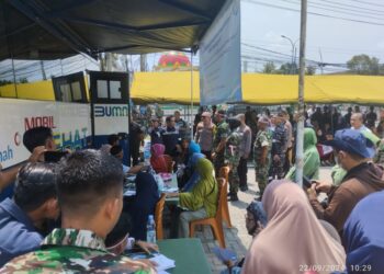 Ratusan Warga Manfaatkan Berobat di Mobil Sehat PT Timah, Bakti Sosial dan Bakti Sehat Korem 045 Gaya