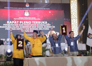 Penetapan Nomor Urut Pilgub Babel: Erzaldi-Yuri Raih Nomor 1, Hidayat-Hellyana Nomor 2