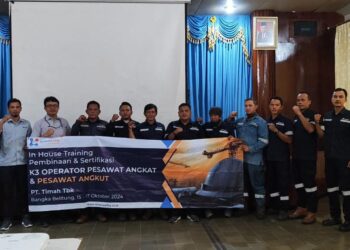 Tingkatkan Budaya K3, PT Timah Fasilitasi Karyawan Ikuti Sertifikasi untuk Operator Pesawat dan Angkut 