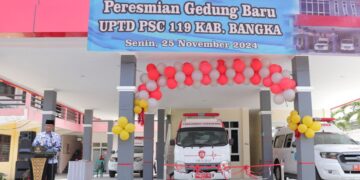 Resmikan Gedung PSC 119 Sepintu Sedulang, Pj Gubernur Babel: Berikan pelayanan terbaik bagi masyarakat