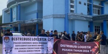 Logistik Pilkada 2024 Mulai Didistribusikan ke 6 Kecamatan di Bangka Tengah