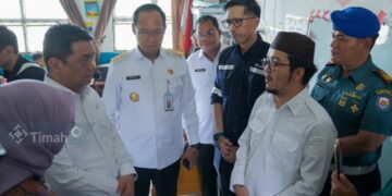 Mendes PDT Saksikan Simulasi Program Makan Bergizi Bagi Pelajar Dilakukan PT Timah di Bangka Tengah