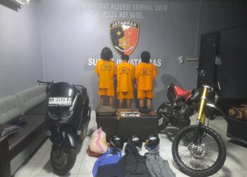 Ancam Pemilik Toko dengan Senjata Tajam, Tiga Pemuda Ini Diringkus Jatanras Polda Babel