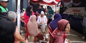 Hadir di Pasar Toboali, Ratusan Warga Antusias Periksa Kesehatan di Mobil Sehat PT Timah