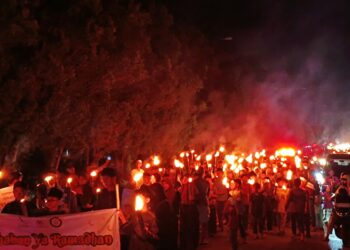 Sambut Bulan Suci Ramadhan 1446 H, Ribuan Masyarakat di Air Itam Gelar Pawai Obor