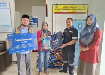 Bantuan Paket Sembako PT Timah untuk Masyarakat di Desa Belo Laut Bangka Barat