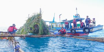 Tabar Rumpon di Perairan Matras, PT Timah Kembali Gandeng Kelompok Nelayan