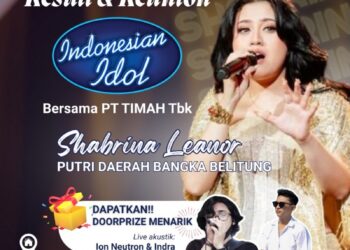 Dukung Shabrina Leanor jadi Juara Indonesia Idol, PT Timah Gelar Nobar di Tiga Kabupaten Kota di Babel 