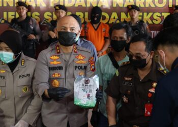 Barang Bukti Sabu dan Ekstasi Bernilai 6,41 Miliyar Rupiah Dimusnahkan Polda Babel