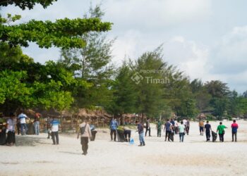 PT Timah Bersama Pokdarwis Rambak Kumpulkan Sampah Plastik di Kawasan
